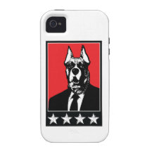 Perro del traje de negocios vibe iPhone 4 fundas