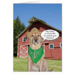 Perro del vaquero/tarjeta del día de San Valentín 