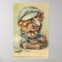 Perro del vintage impresiones