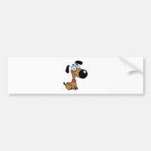 Perro divertido etiqueta de parachoque