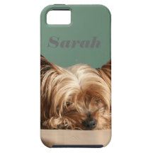 Perro el dormir Yorkie iPhone 5 Cárcasas