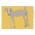 Perro gris tarjeta