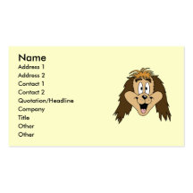 Perro lanudo lindo de Brown Tarjetas De Negocios
