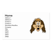 Perro lanudo lindo de Brown Tarjetas Personales