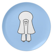Perro lindo. Caniche de juguete blanco/caniche min Plato