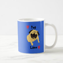 Perro lindo del amor del barro amasado taza