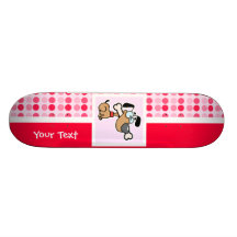 Perro lindo del dibujo animado patin personalizado