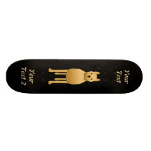 Perro lindo monopatín personalizado