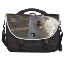Perro maltés lindo bolsas para ordenador
