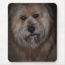 Perro melenudo Mousepad Tapetes De Ratones