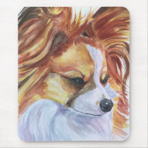 Perro Mousepad de Papillon Tapetes De Raton
