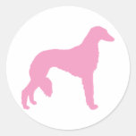 Perro rosado de Saluki Etiqueta