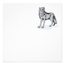 Perro salvaje del lobo que grita invitacion personalizada