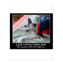 Perro Unfocused perezoso Postal
