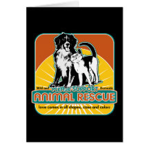 Perro y gato animales del rescate felicitacion 