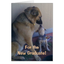 Perros de la enhorabuena de la graduación felicitación