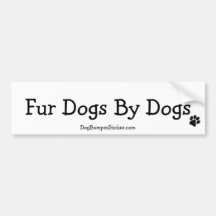 Perros de la piel por los perros pegatina de parachoque
