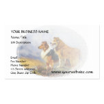 Perros del collie plantilla de tarjeta personal
