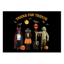 Perros del truco o de la invitación de Halloween Tarjetas De Visita