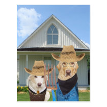 Perros/laboratorios góticos americanos divertidos tarjetas postales