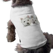 Perros lindos de Westie Camisetas De Perrito