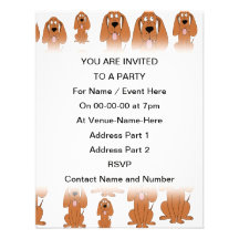 Perros. Perros del dibujo animado Invitaciones Personales