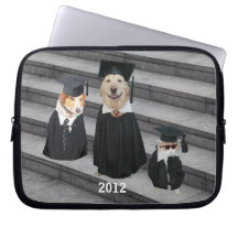 Perros y graduados divertidos del gato mangas portátiles