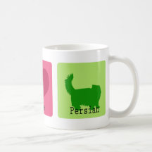 Persa del amor de la paz taza