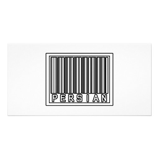 Persa del código de barras tarjetas fotográficas 