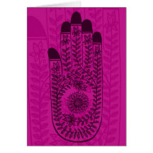 Persa Mehndi Mudra Notecard Felicitacion