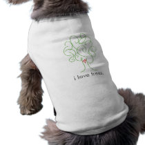 Persigue árboles de amor ropa para mascotas