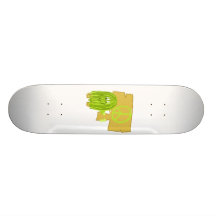 Persona de la paz del verde verde oliva patín personalizado