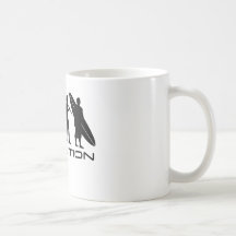 Persona que practica surf de la evolución tazas