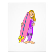 Persona que practica surf del chica comunicado personalizado