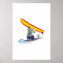 persona que practica surf del elefante impresiones