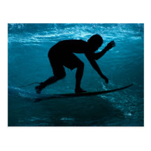 persona que practica surf en el mar tarjetas postales