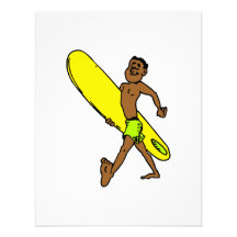 Persona que practica surf orgullosa invitación