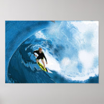 Persona que practica surf poster