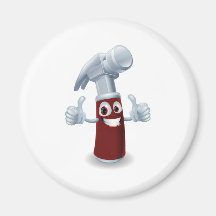 Personaje de dibujos animados del martillo imán de frigorifico