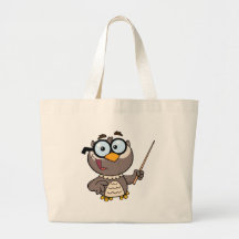 Personaje de dibujos animados del profesor del búh bolsas