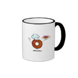personaje de dibujos animados divertido del cocine taza de café