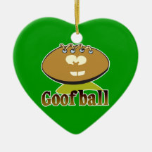 Personaje de dibujos animados divertido del fútbol ornamentos de navidad
