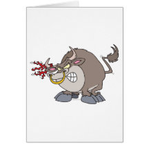 personaje de dibujos animados enojado divertido de felicitaciones
