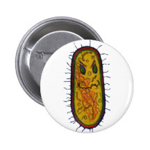 Personaje de dibujos animados malo de las bacteria pin