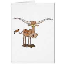 personaje de dibujos animados tonto de la vaca del felicitaciones