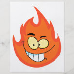 personaje de dibujos animados tonto lindo del fueg tarjetón