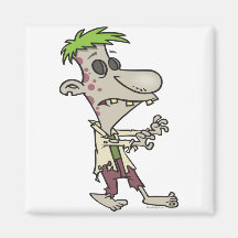 personaje de dibujos animados torpe tonto del zomb imán para frigorifico
