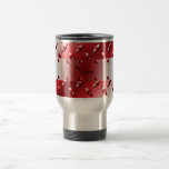 Personalice el acero rojo conocido de la placa del taza de café