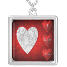 Personalice el corazón de la foto "te amo " colgantes personalizados