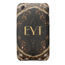 Personalice este diseño goteado vintage del monede iPhone 3 Case-Mate coberturas